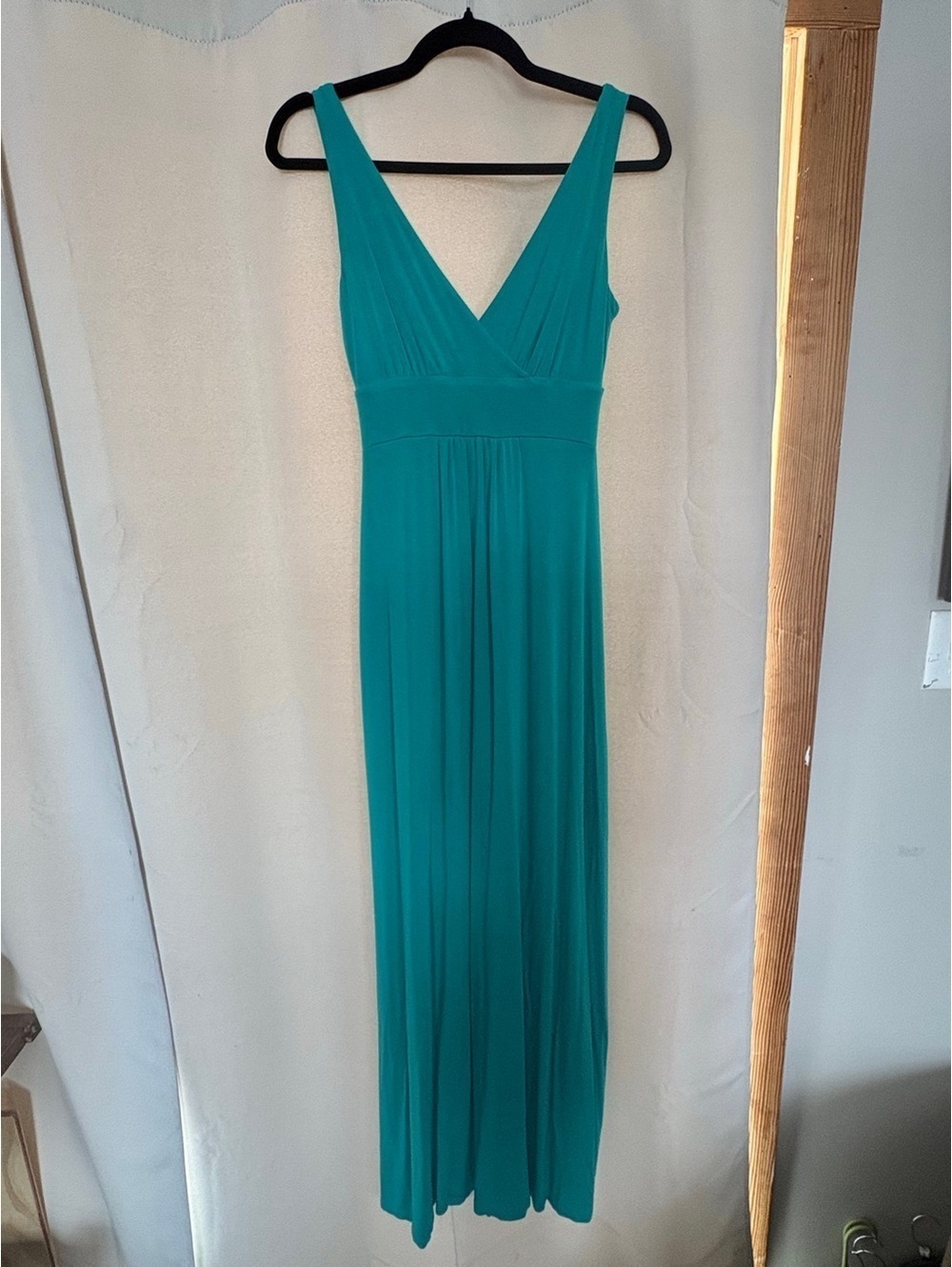 Cynthia Rowley Teal V-Neck Maxi Dress